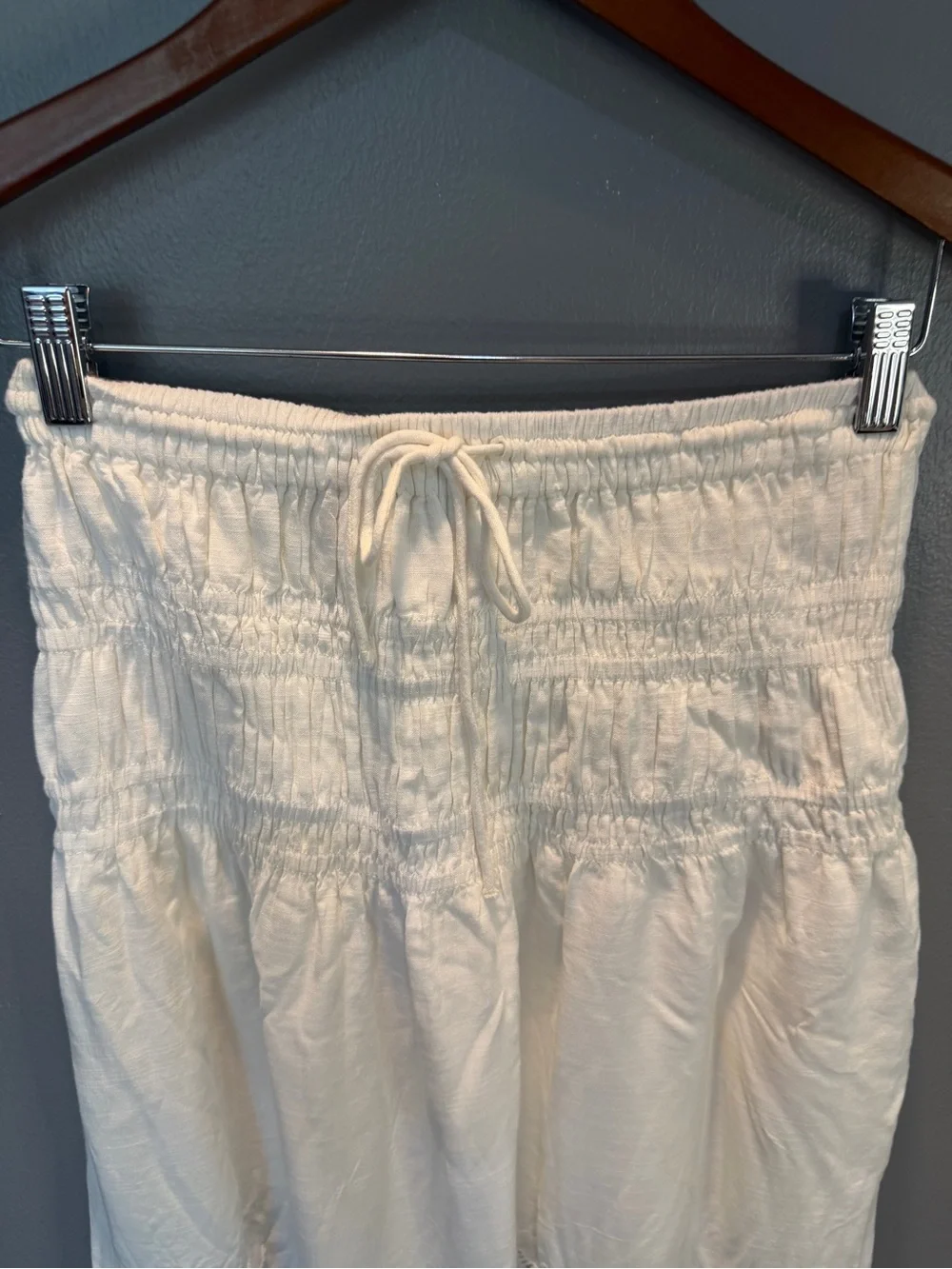 FUTURE COLLECTIVE WHITE EYELET MAXI SKIRT SZ S NWT